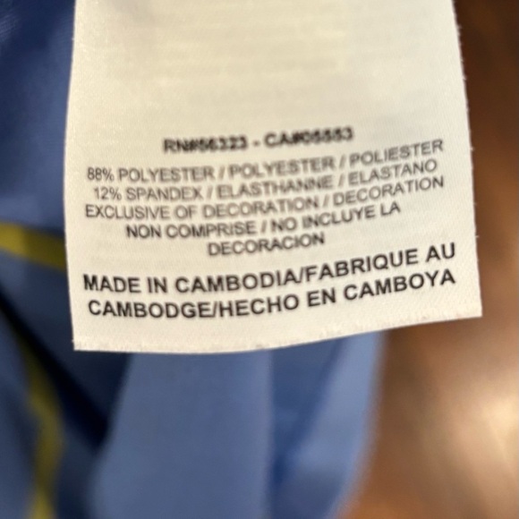 Nike Dri Fit Golf Striped Women’s Polo Collar Button Logo Sz Large - Picture 6 of 6